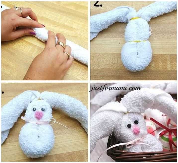 Зайчик из полотенца. Зайка из полотенца. Кролик из полотенца. Фигуры из полотенец. Полотенце в виде зайца своими руками.