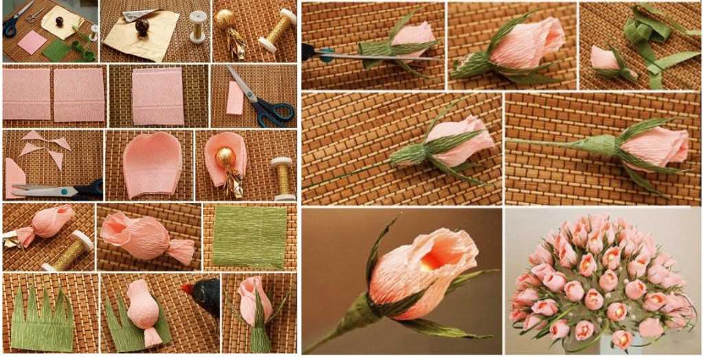 Розы из бумаги с конфетами: пошаговый мастер-класс с фото
