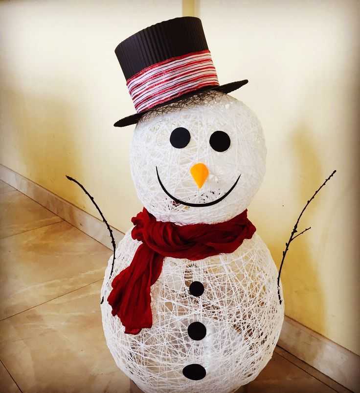 Снеговик своими руками из подручных материалов. идеи поделок к новому году
