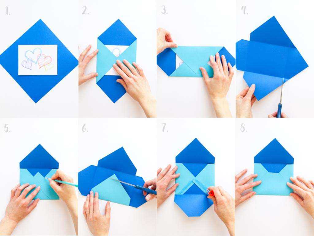 Как сделать красивый конверт своими руками: самостоятельное изготовление из листа а4
